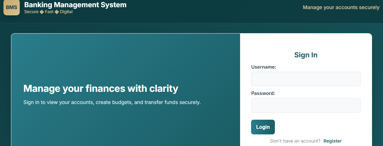 Image for Bank Account System